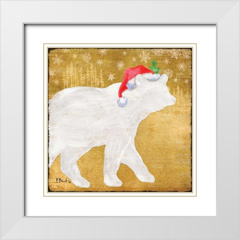 Gold Holiday I White Modern Wood Framed Art Print with Double Matting by Brent, Paul