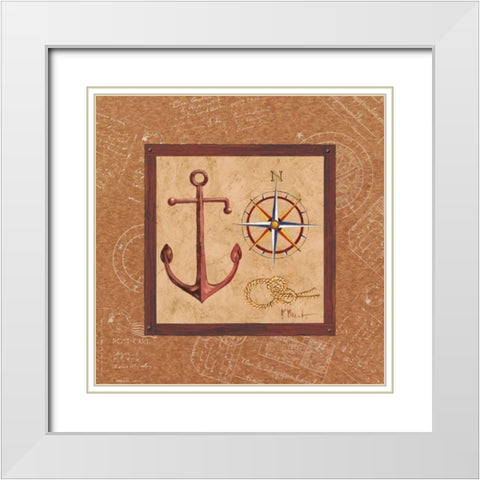 Newport I White Modern Wood Framed Art Print with Double Matting by Brent, Paul
