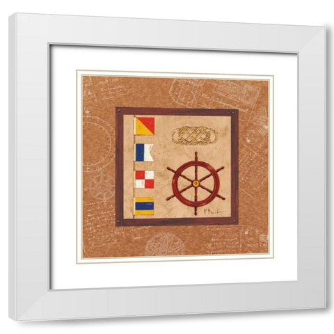 Newport II White Modern Wood Framed Art Print with Double Matting by Brent, Paul