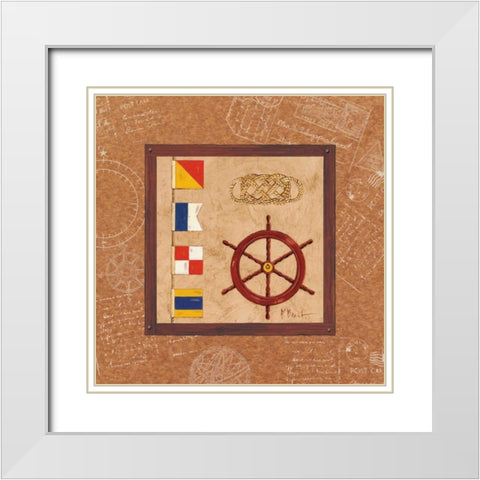 Newport II White Modern Wood Framed Art Print with Double Matting by Brent, Paul