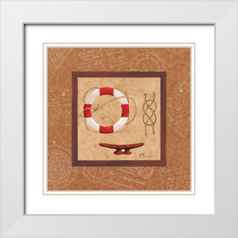 Newport III White Modern Wood Framed Art Print with Double Matting by Brent, Paul