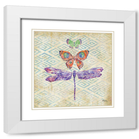 Enchanting Wings II White Modern Wood Framed Art Print with Double Matting by Brent, Paul