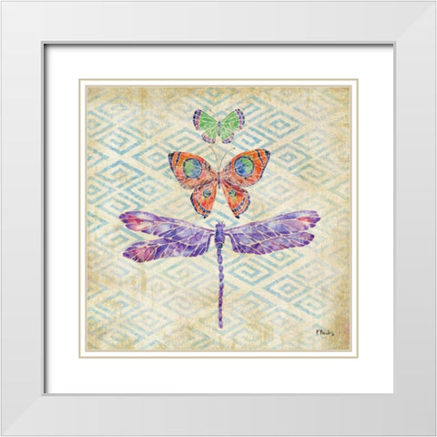 Enchanting Wings II White Modern Wood Framed Art Print with Double Matting by Brent, Paul