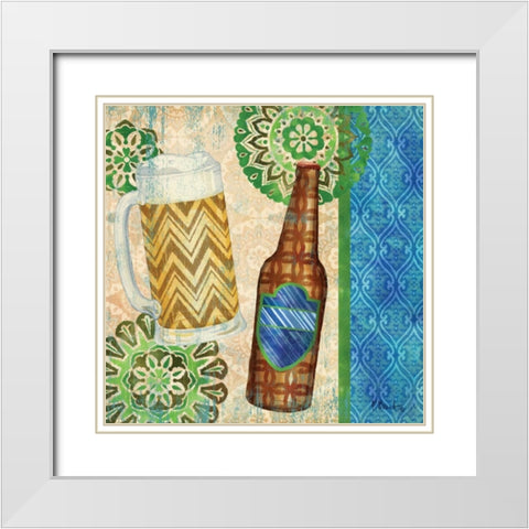 Bright Brew I White Modern Wood Framed Art Print with Double Matting by Brent, Paul