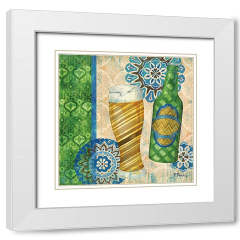 Bright Brew II White Modern Wood Framed Art Print with Double Matting by Brent, Paul