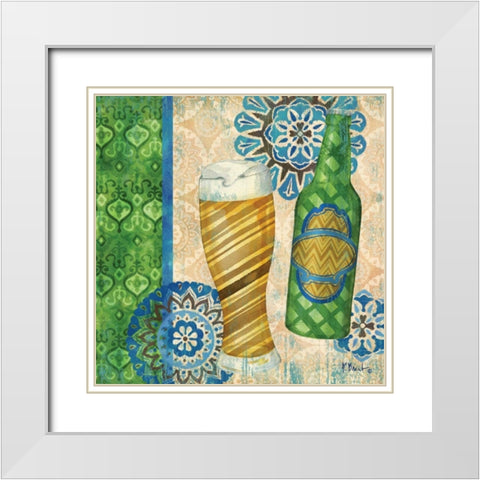 Bright Brew II White Modern Wood Framed Art Print with Double Matting by Brent, Paul