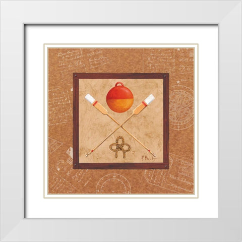 Newport IV White Modern Wood Framed Art Print with Double Matting by Brent, Paul