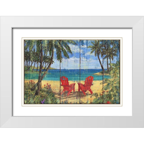Discovery Bay White Modern Wood Framed Art Print with Double Matting by Brent, Paul