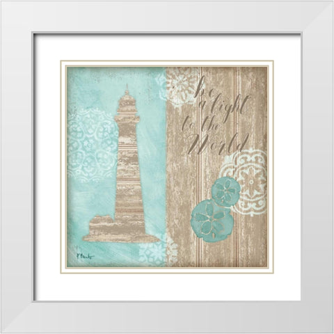Beach Boardwalk III White Modern Wood Framed Art Print with Double Matting by Brent, Paul