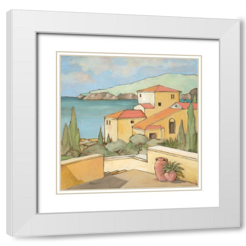 Torrino II White Modern Wood Framed Art Print with Double Matting by Brent, Paul