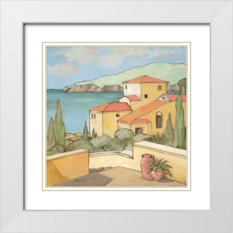 Torrino II White Modern Wood Framed Art Print with Double Matting by Brent, Paul