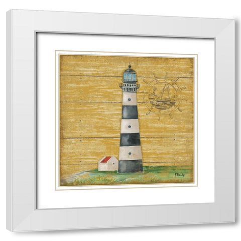Boothbay Lighthouse II White Modern Wood Framed Art Print with Double Matting by Brent, Paul