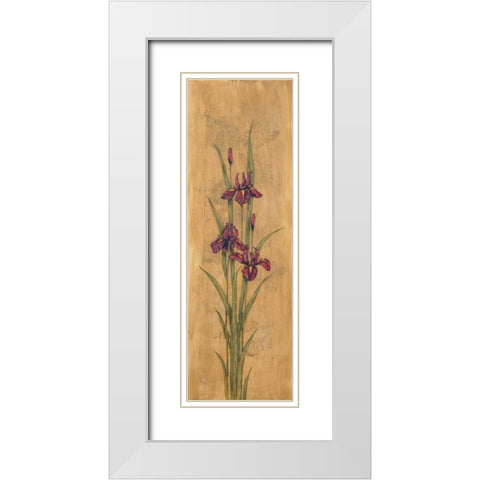 Iris of Delos I White Modern Wood Framed Art Print with Double Matting by Brent, Paul
