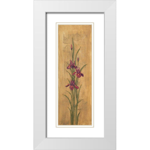 Iris of Delos II White Modern Wood Framed Art Print with Double Matting by Brent, Paul