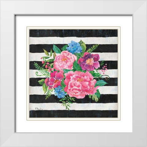 Juliette Bouquet I White Modern Wood Framed Art Print with Double Matting by Brent, Paul