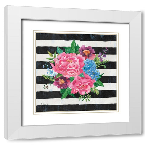 Juliette Bouquet II White Modern Wood Framed Art Print with Double Matting by Brent, Paul