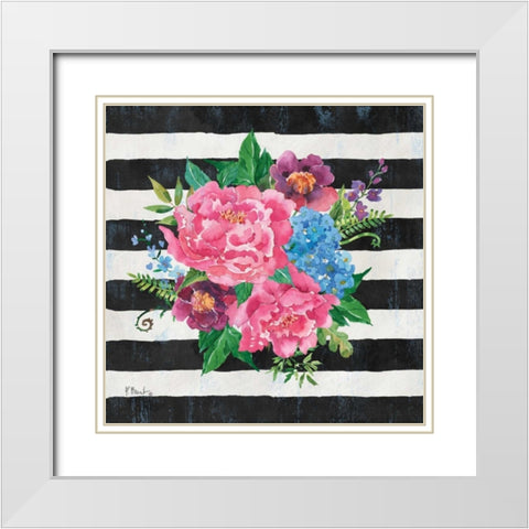 Juliette Bouquet II White Modern Wood Framed Art Print with Double Matting by Brent, Paul