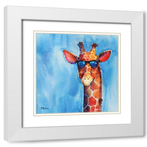 Sunny Farm II White Modern Wood Framed Art Print with Double Matting by Brent, Paul
