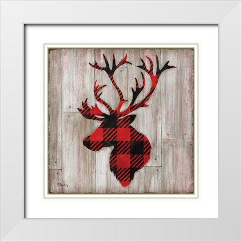 Logan Lodge IV White Modern Wood Framed Art Print with Double Matting by Brent, Paul