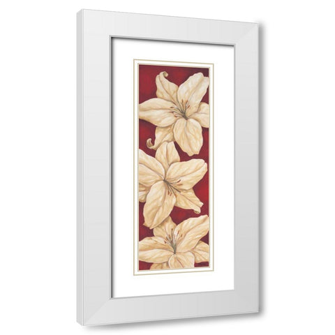 Bella Grande Lilies White Modern Wood Framed Art Print with Double Matting by Brent, Paul