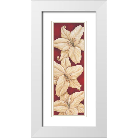 Bella Grande Lilies White Modern Wood Framed Art Print with Double Matting by Brent, Paul