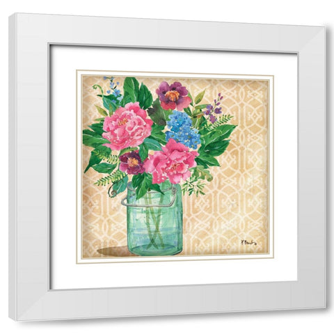 Juliette Vase I White Modern Wood Framed Art Print with Double Matting by Brent, Paul