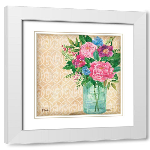 Juliette Vase II White Modern Wood Framed Art Print with Double Matting by Brent, Paul