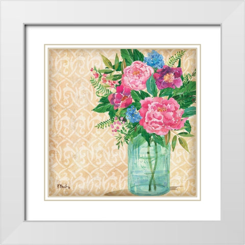 Juliette Vase II White Modern Wood Framed Art Print with Double Matting by Brent, Paul