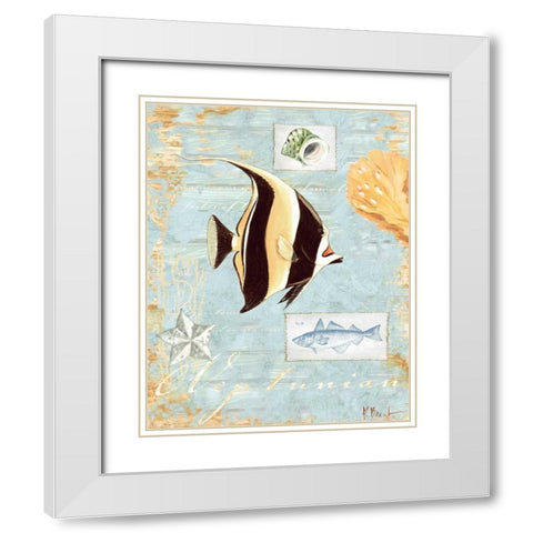 Neptunian White Modern Wood Framed Art Print with Double Matting by Brent, Paul