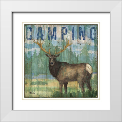 Adventure Lodge IV White Modern Wood Framed Art Print with Double Matting by Brent, Paul