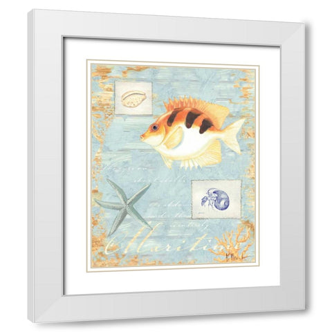 Maritime White Modern Wood Framed Art Print with Double Matting by Brent, Paul