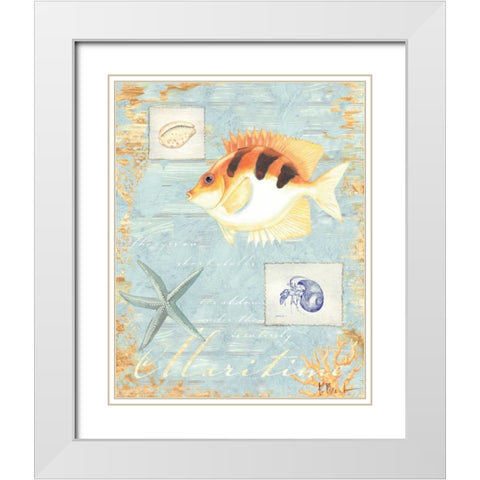 Maritime White Modern Wood Framed Art Print with Double Matting by Brent, Paul