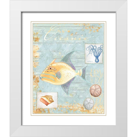 Oceanic White Modern Wood Framed Art Print with Double Matting by Brent, Paul
