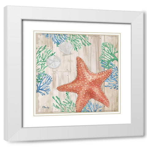 Clearwater Sealife II White Modern Wood Framed Art Print with Double Matting by Brent, Paul