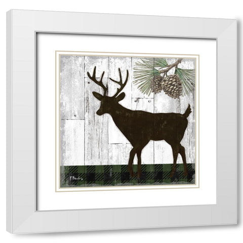 Wildwood Lodge II White Modern Wood Framed Art Print with Double Matting by Brent, Paul