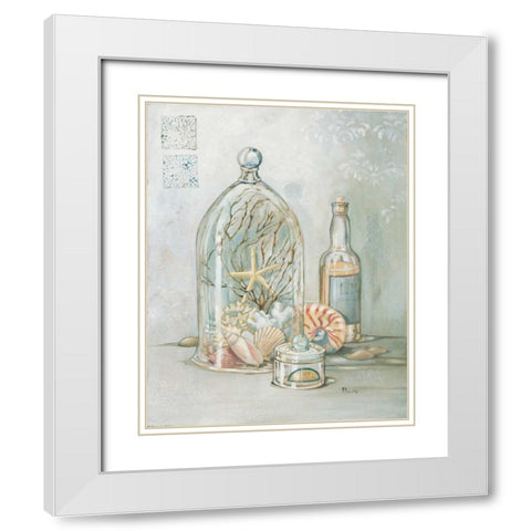 Amenities I White Modern Wood Framed Art Print with Double Matting by Brent, Paul