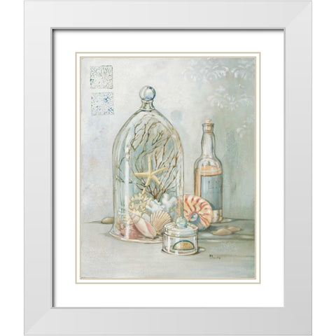 Amenities I White Modern Wood Framed Art Print with Double Matting by Brent, Paul