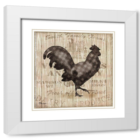 Farmers Market I White Modern Wood Framed Art Print with Double Matting by Brent, Paul