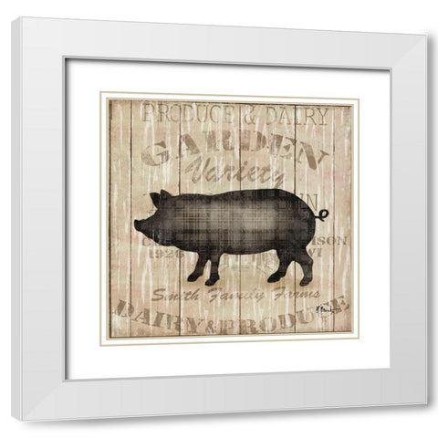 Farmers Market II White Modern Wood Framed Art Print with Double Matting by Brent, Paul