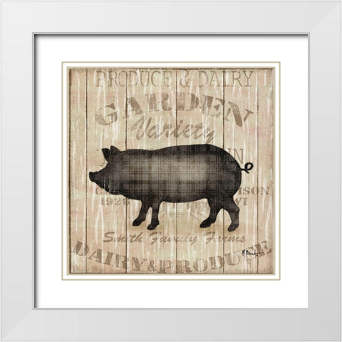 Farmers Market II White Modern Wood Framed Art Print with Double Matting by Brent, Paul