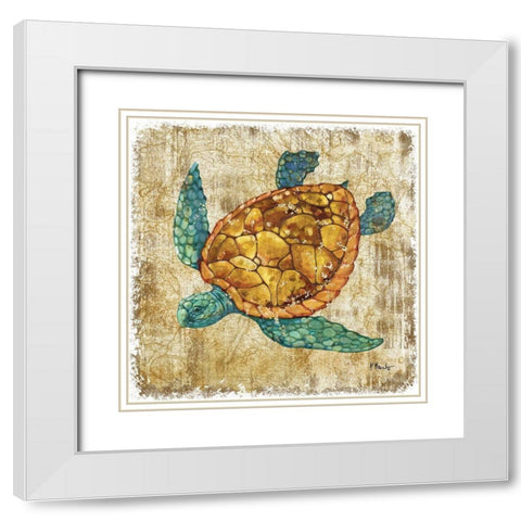 Saltwater Exploration I White Modern Wood Framed Art Print with Double Matting by Brent, Paul