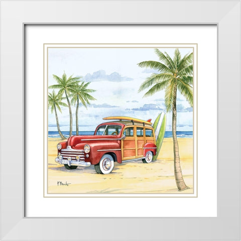 Huntington Woody I White Modern Wood Framed Art Print with Double Matting by Brent, Paul