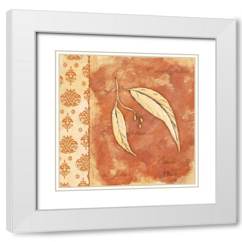 Leaf Oasis I White Modern Wood Framed Art Print with Double Matting by Brent, Paul