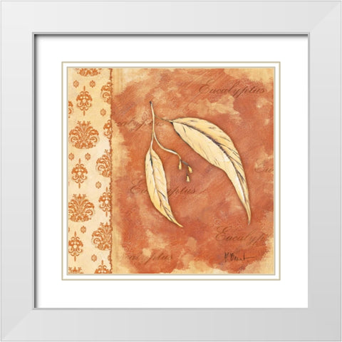 Leaf Oasis I White Modern Wood Framed Art Print with Double Matting by Brent, Paul