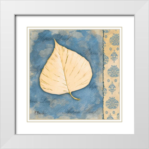 Leaf Oasis II White Modern Wood Framed Art Print with Double Matting by Brent, Paul