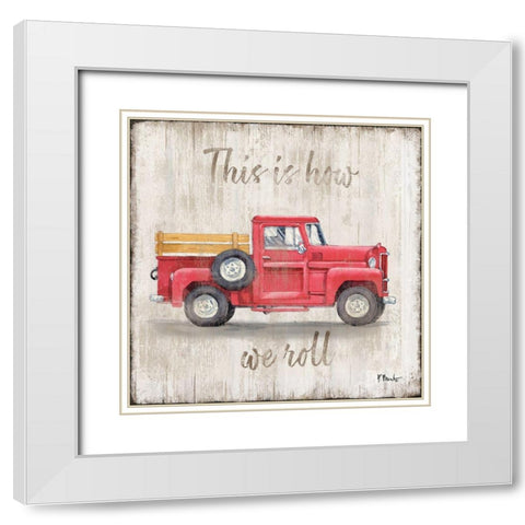 Land Drifter III White Modern Wood Framed Art Print with Double Matting by Brent, Paul
