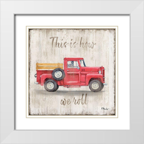 Land Drifter III White Modern Wood Framed Art Print with Double Matting by Brent, Paul