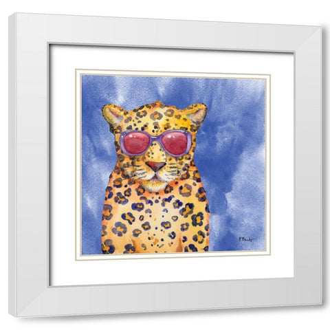 Sunny Farm V White Modern Wood Framed Art Print with Double Matting by Brent, Paul