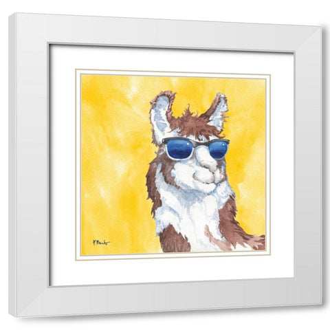 Sunny Farm IX White Modern Wood Framed Art Print with Double Matting by Brent, Paul