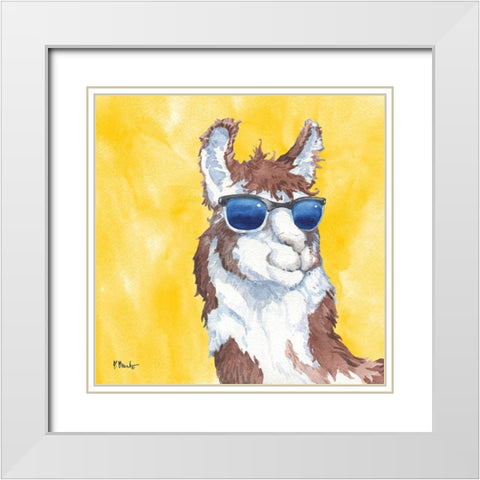 Sunny Farm IX White Modern Wood Framed Art Print with Double Matting by Brent, Paul